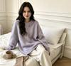 Lazy Wind Large Size Pullover Sweater Women's Autumn and Winter New Versatile Soft Waxy Thick Version Wool Blended Pullover