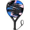 IANONI 8100BLUE Padel Racket Carbon Fiber Surface with EVA Memory Flex Foam Core Padel Tennis Racquets Lightweight