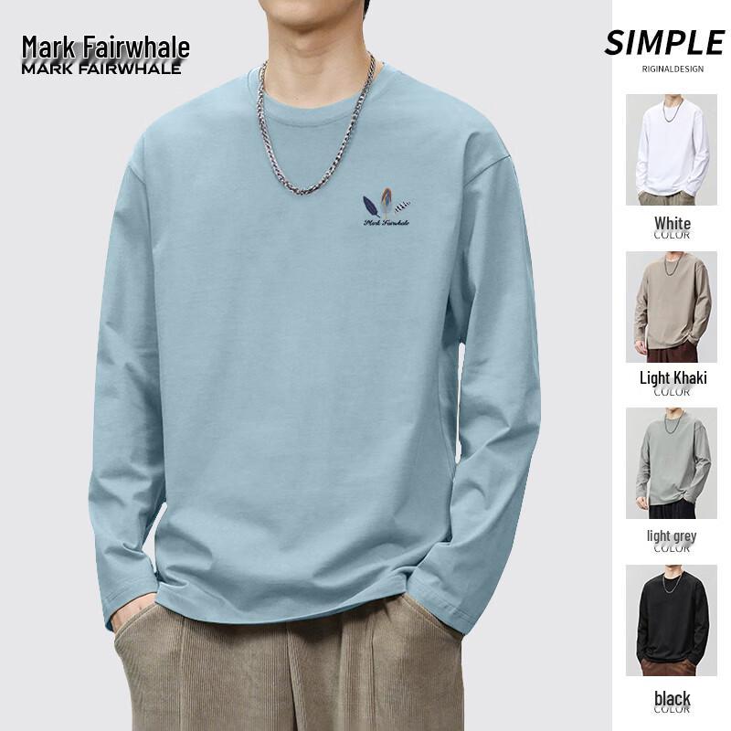 MARK FAIRWHALE Men s Pure Cotton Long Sleeve T-shirt 2XL