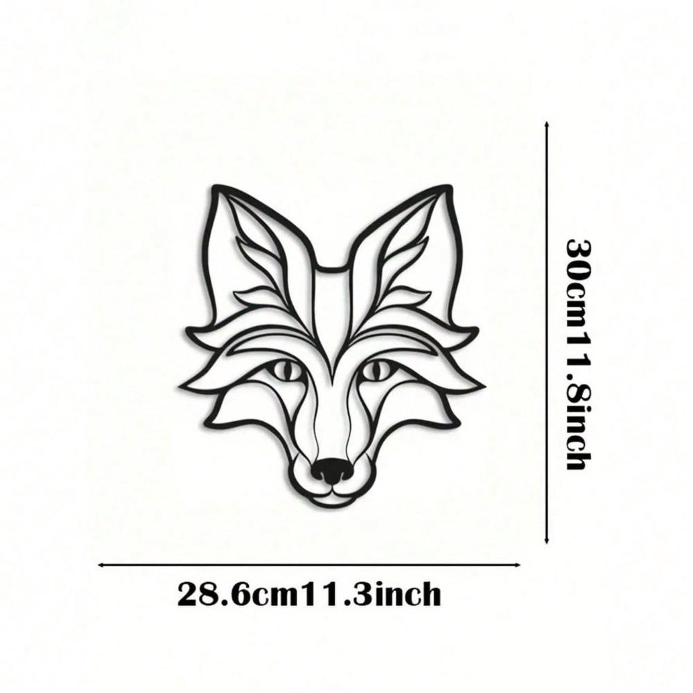 

Black Iron Fox Wall Sculpture Metal Animal Silhouette Home Decor Gothic Hanging Art Farmhouse Blacksmith Halloween Room Aesthetic TY3633 разноцветный