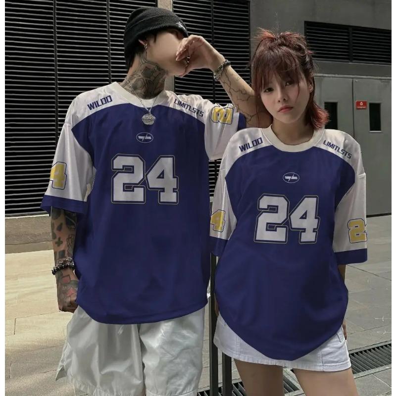 Women's Color Broken Pen Printed T-Shirt Fashion Casual Round Neck Top Suitable For Spring And Summer Ladies Street Clothes