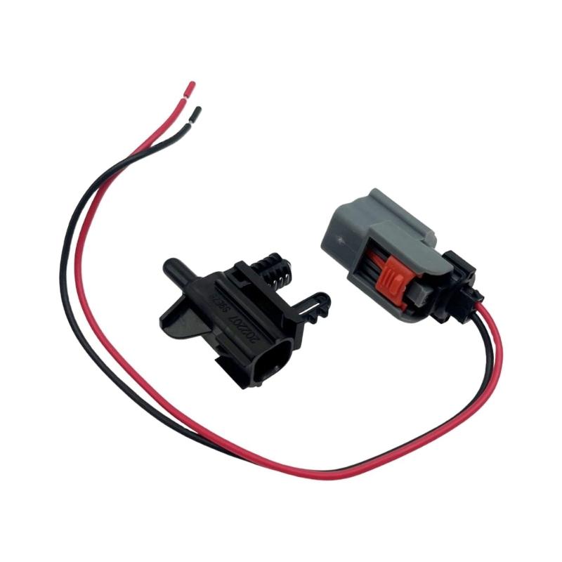 Vehicle Climate Temperature Sensor Kit with Pigtail Lead Wires, AU5Z12A647B Reference Part for Repair Service Use and Wiring Restoration
