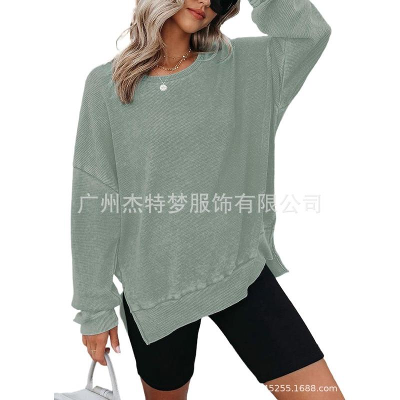 BITCED Women's Fashion Casual O-Neck Long Sleeve Blouses & Shirts