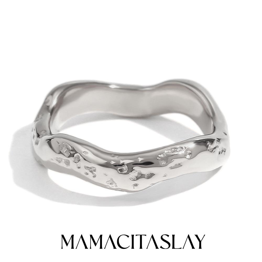 

MamacitaSlay Unique Stainless Steel Square Ring Party Design Waterproof Jewelry 2025 New Trendy Accessories High Quality Gift 6