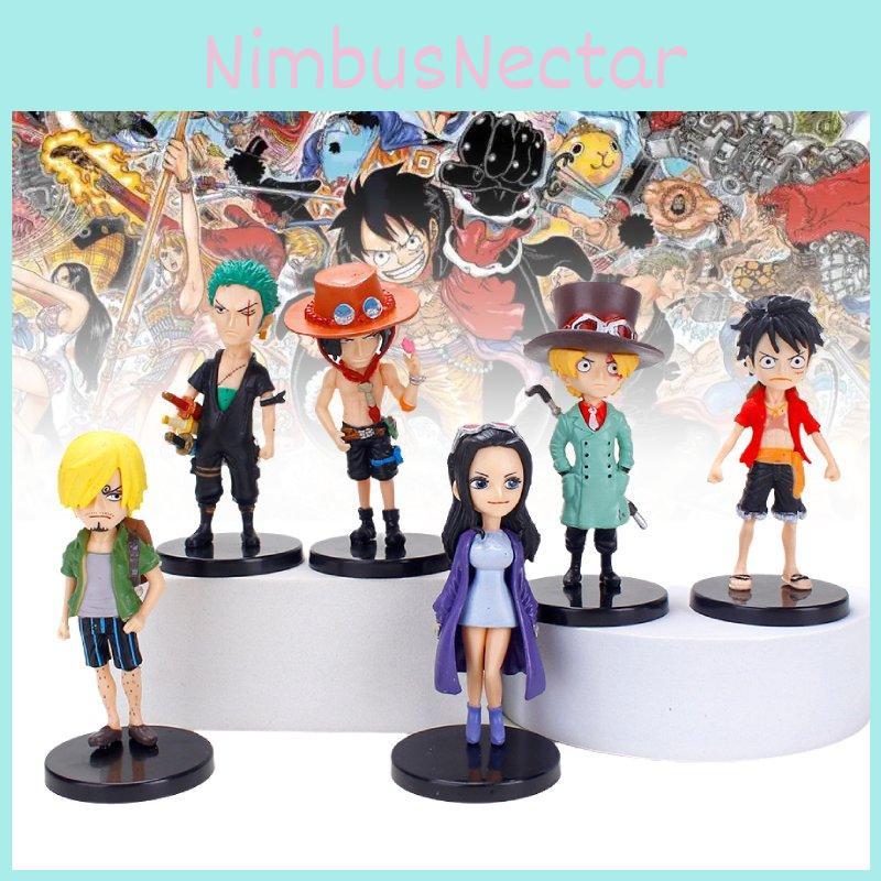 Charming Cartoon Anime Pvc Miniature Figures Set Of Luffy Ace Sanji Robin Toys