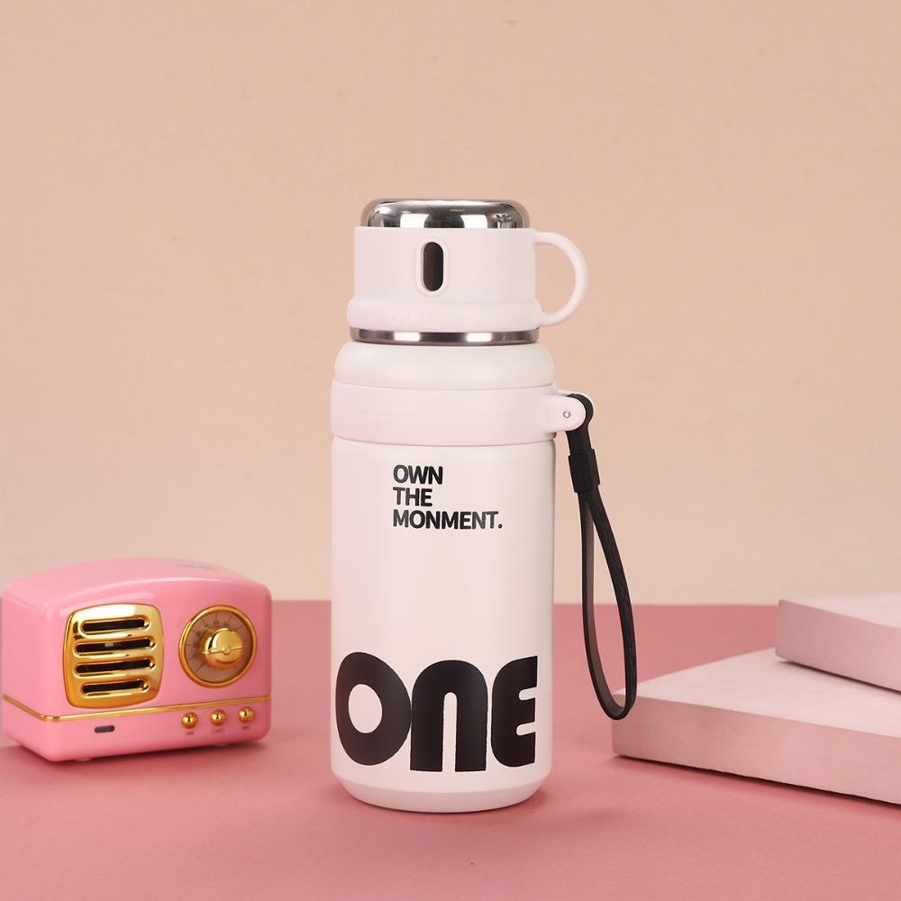 Leakproof Thermos Bottle Splash Proof Portable Handle Thermal Water Bottle Scratch Resistant Stainless Steel Thermos Activities 600ml