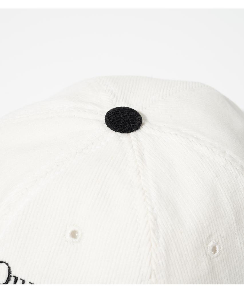 MILLO ARCHIVE Holiday Corduroy Ball Cap [White Black]