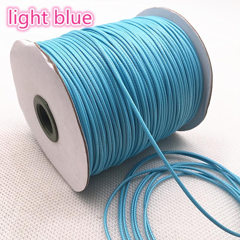 NEW 10 Meters 1mm 1.5mm Waxed Cotton Cord Waxed Thread Cord String Strap Necklace Rope Bead DIY Jewelry Making for Bracelet