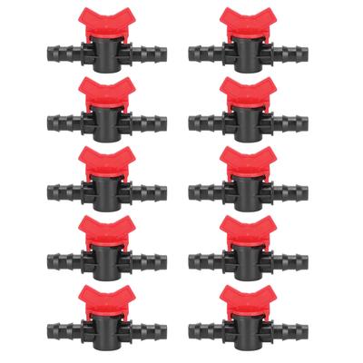 10PCS 1/2 Hose Irrigation Fittings Barbed In Line Valve Garden Irrigation Connector