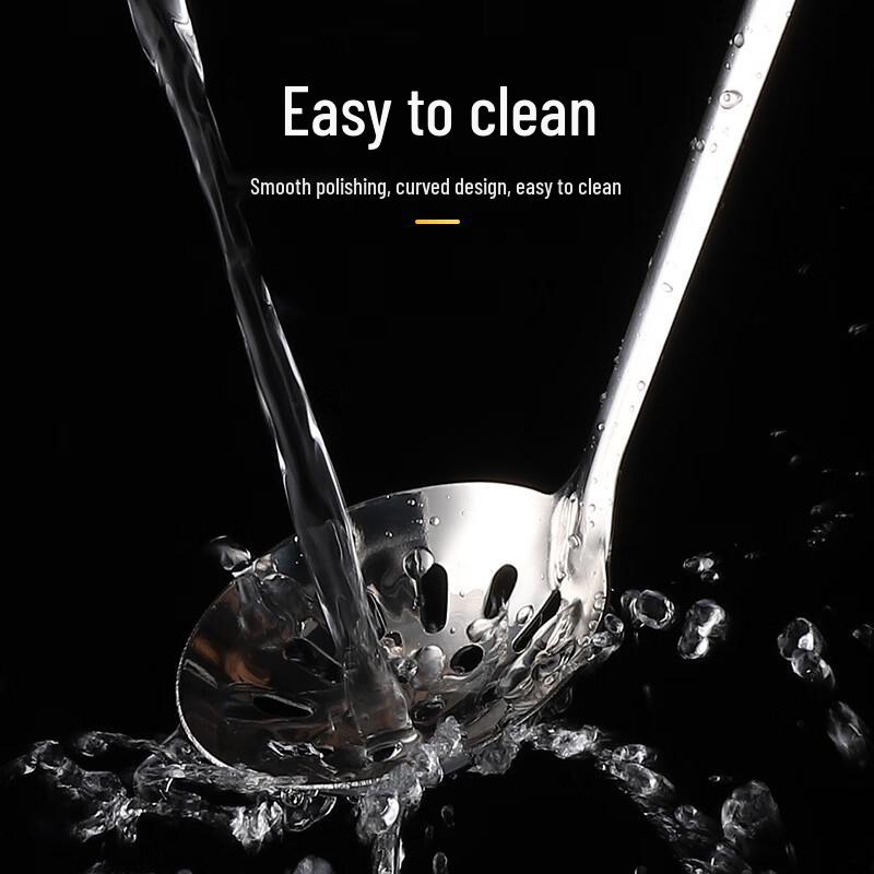 Stainless Steel Long Handle Slotted Spoon with Hook