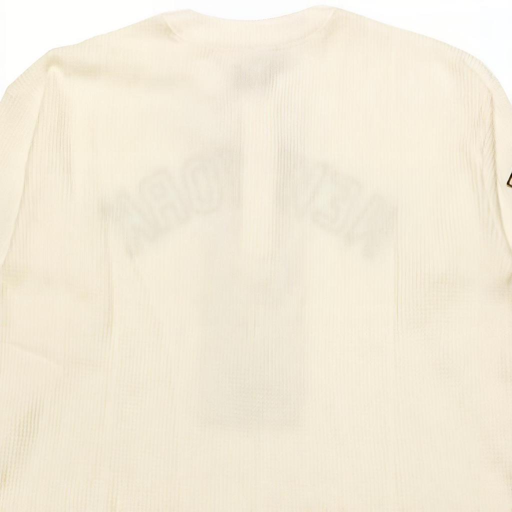 New Era Logo Letter Crew Neck Long Sleeve T-Shirt Unisex Tops Off-White 14450499
