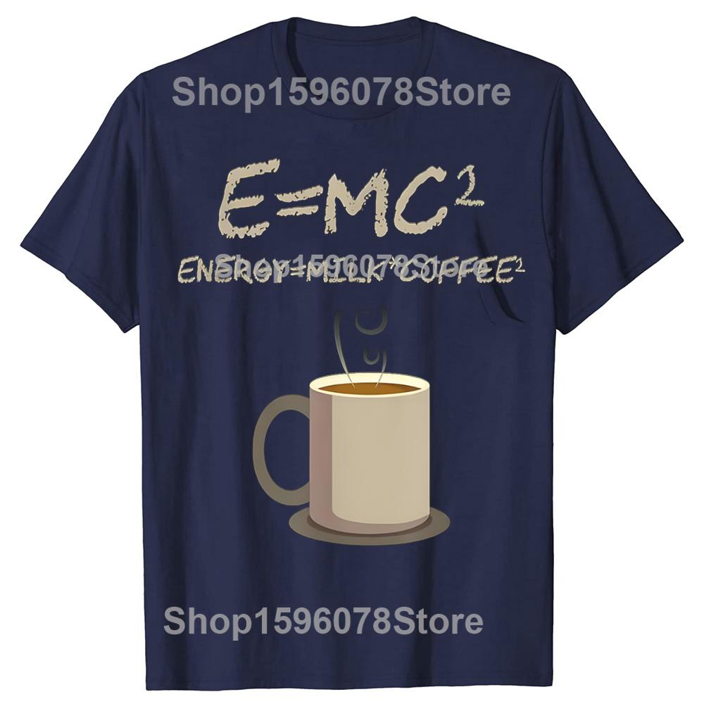 EMC2 Café Énergie Café au Lait Cadeau T-shirt Imprimé Personnalisé T-shirts Graphiques T-shirts Graphiques Camisas Streetwear