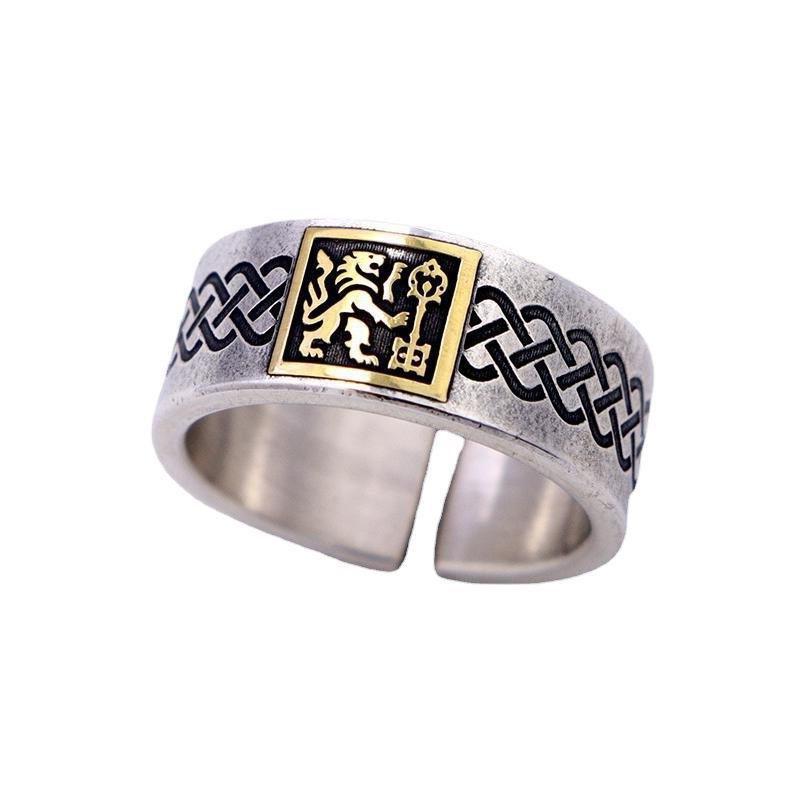 Lion Point Ring Trendy Men's Retro Ins Ring