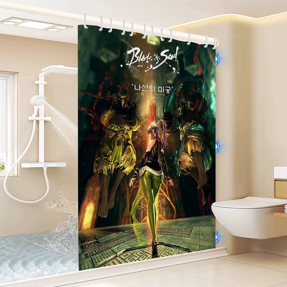 Game Stellar Blade Bathroom Shower Curtain Shielding Partition Shower Curtain Quick Dry Can Be Scrubable Light Opaque Bath
