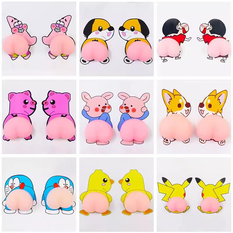 Shin-chan 3D Car Anti-collision Silicone Butt Stickers