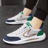 Spring and summer new men's mesh breathable sneakers fashionable low-top lace-up color matching running men's shoes
