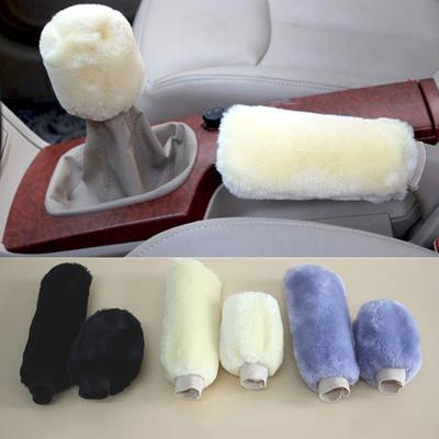 Super Soft Shift Knob Cover Reliable High Durability Plush Car Gear for Vehicle 1 Set Replacement