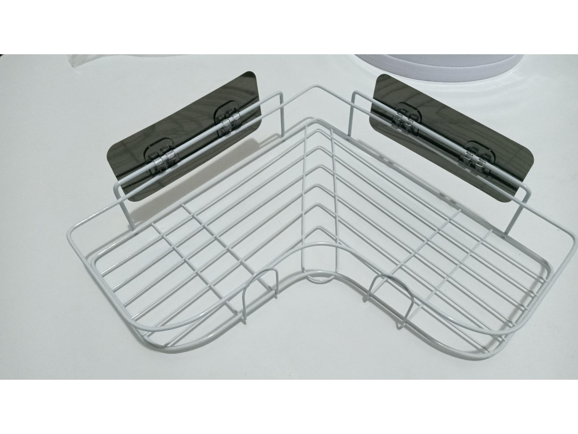 

Треугольная угловая полка для хранения без сверления для кухни и ванной комнаты