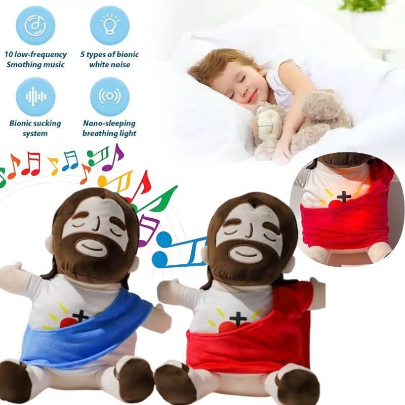 Anxiety Jesus Relief Plush Toys Breathing Musical Soothing Doll Sleep Gift Toy