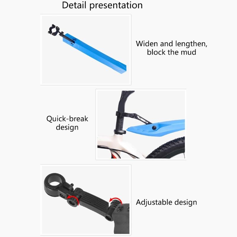 Bike Mudguard Set Bicycles Mudguards Portable Adjustable Bike Mud Flap Front & Rear Mud Guard for MTB Mountain Road Bike