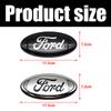 UJOV9 1Pc 17.5cm Aluminum Front Grille Hood Logo Sticker For Ford Focus Fiesta Mondeo Ranger Trunk Accessories 3D Luxury Pro Premium