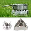 Portable Alcohol Stove with for Cross Stand Stove Rack Support Stand Outdoor Stainless Alcohol Stove and Rack Combo Set