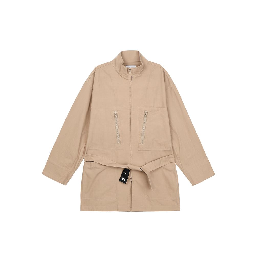Y-3 Solid Color Stand Collar Multi-Zipper Long Sleeve Jacket Men jackets Khaki GK4796