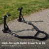 Resistant Rear Stand | Heavy-Duty Iron Tubing, Motorcycle Paddock Stand, Stable