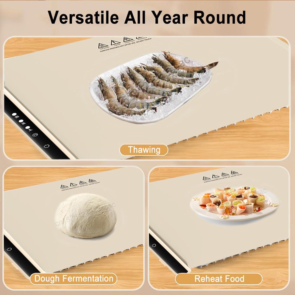 Portable Smart Food Fast Heating Mat Household Electric Food Warmer Plate Foldable Electric Warming Tray