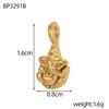 3PCS/LOT CARLIDANA Gold Plated Stainless Steel Charms, Flower Animal Heart Bow Pendants for DIY Necklace Jewelry Making