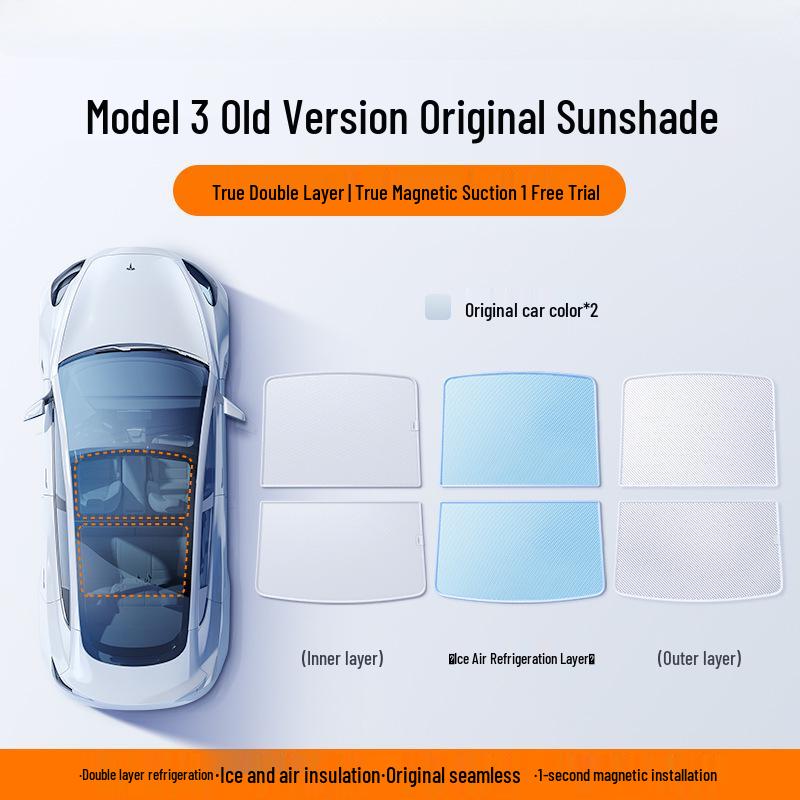 Double-Layer Graphene Sunshade for Tesla Model Y Sunroof