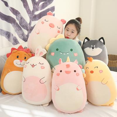Non-Toxic 45~80Cm Stuffed Cartoon Huggable Animal Doll Unicorn Dinosaur Pig Soft Plush Toy Lovely Buddy Kids Gift