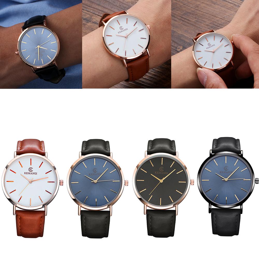 Gifts Fashion Classic Genuine Leather Strap 6.5mm Ultra Thin Men Watch Quartz Wrist Watch