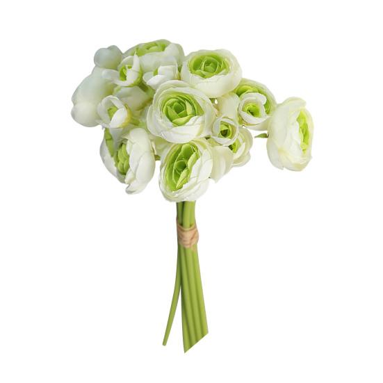 Yousheng Artificial Ranunculus Asiaticus Realistic Fake Silk Flower Home Office Wedding Party DIY Bouquets Faux Flower Centerpieces Decoration