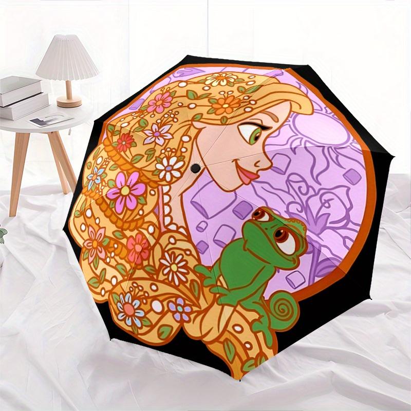 

1pc Rapunzel s Garden Automatic Opening and Closing Umbrella - Lightweight 3-Fold Design, Suitable for Fans, Travel, Daily Use, Interesting