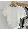 Women's Summer 2025 Pleated Lace Bow Short Sleeve T-Shirt