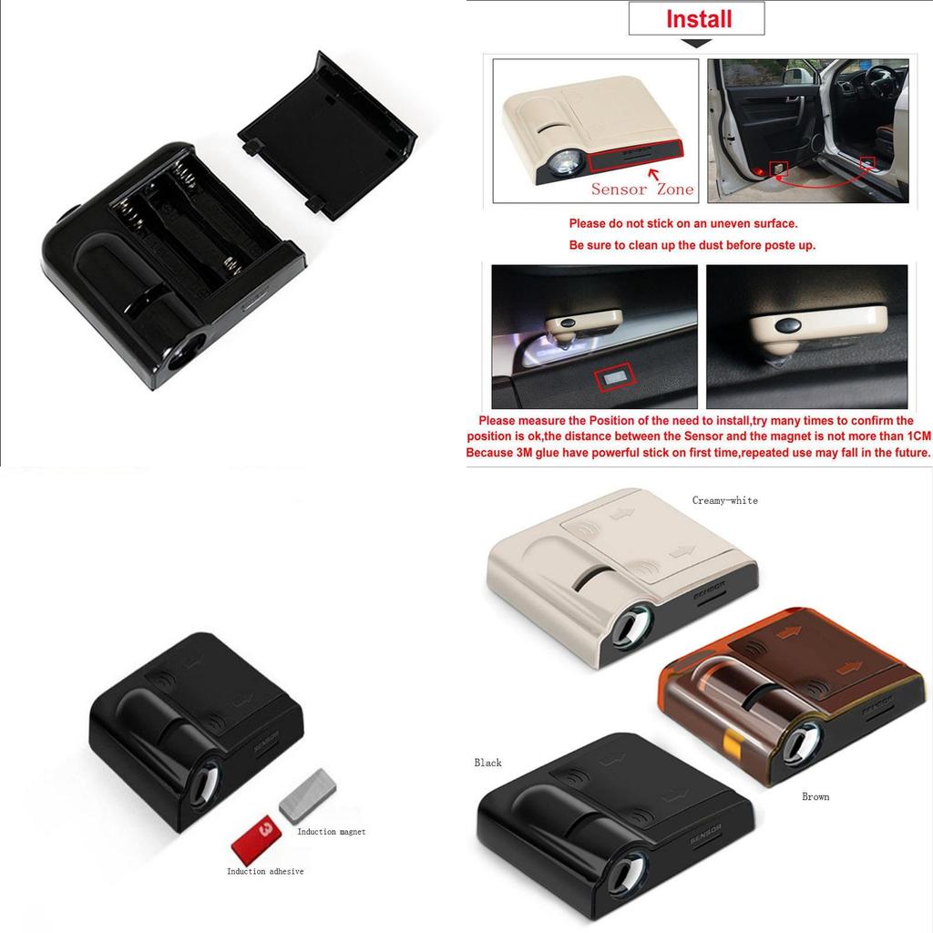 Langlebige Hochwertige Kabellose LED Einstiegsleuchten für Autotüren mit Toyota Logo