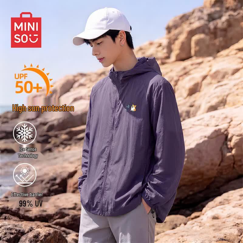 MINISO Men's Hooded Ice Silk Sun Protection Jacket