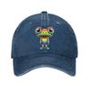 Unisex Frog In Sweater Baseball Cap Cotton Fits Men Women Washed Denim Adjustable Lightweight Dad Cap