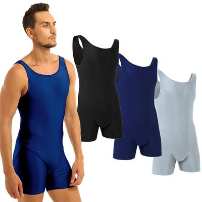 Salopetă Sport Bărbați Fără Mâneci Elastică Sport Antrenament Body Biketard Unitard