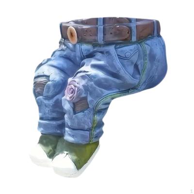 Denim Pants Planter Jeans Plant Pot Bedroom Flowerpot Resin Flower Vase Holder for Balcony