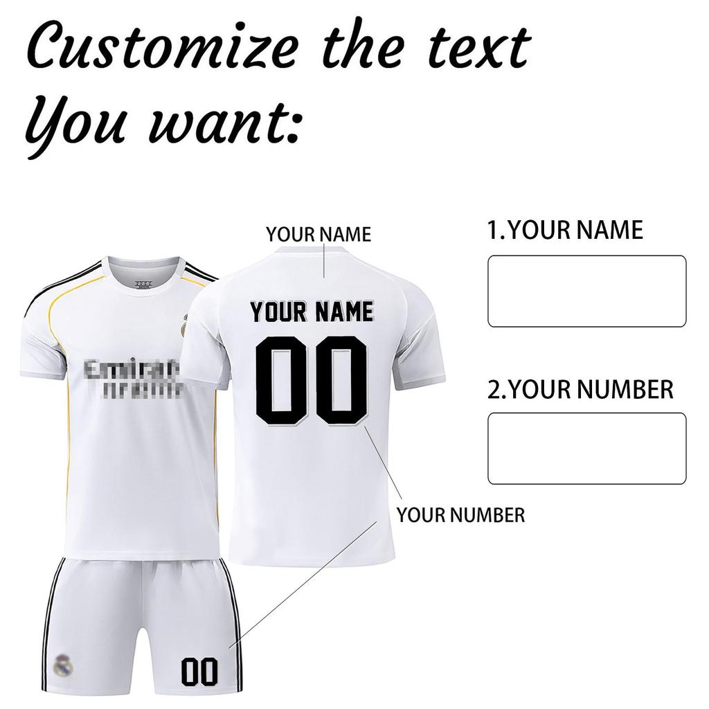 Adult and Child Two-piece Name and Number Customized Football Jersey Training Uniform