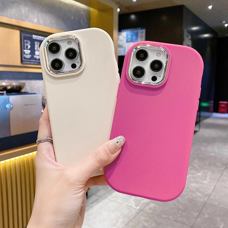 Metal Little Fat Girl Applicable IPhone15 Mobile Case 14ProMax Simple 16 Silicone 12 Apple 13 Protective Case