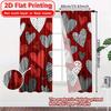 2D Flat Printing  2pcs Heartful Patterns Pattern Modern Curtains Versatile Fabric Curtains Festive Perfect for Kitchen Living
