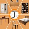 10Pcs Black Heavy Duty L Bracket 3.15 Inch, Stainless Steel 90° Right Angle Shelf Support with Screws for Floating Shelf Cabinet