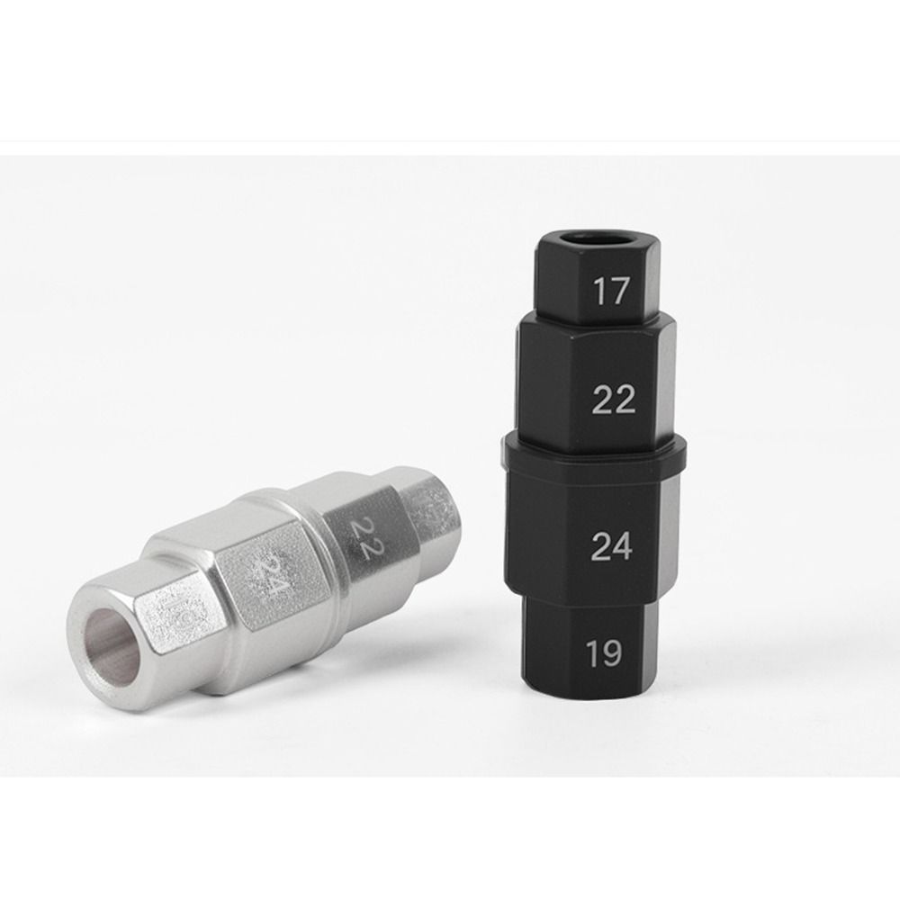 17/19/22/24mm Sockets Motorcycles Hex Axle Tool Heavy-Duty Multifunction Axle Spindle Tool Professional Anti-Rust