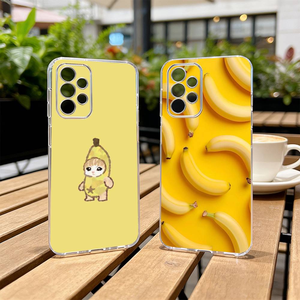 cute banana fruit pattern Phone Case For Samsung S25,S24,S21,S22,S23,S30,Ultra,S20,Plus,Fe Transparent Cover
