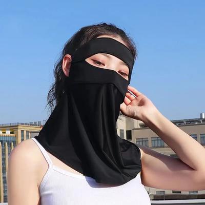 1-10PCS Ice Silk Face Mask Women Cooling Breathable UV Protection Eye Cover Summer Sun Mask Dustproof Stylish Face Gaiter