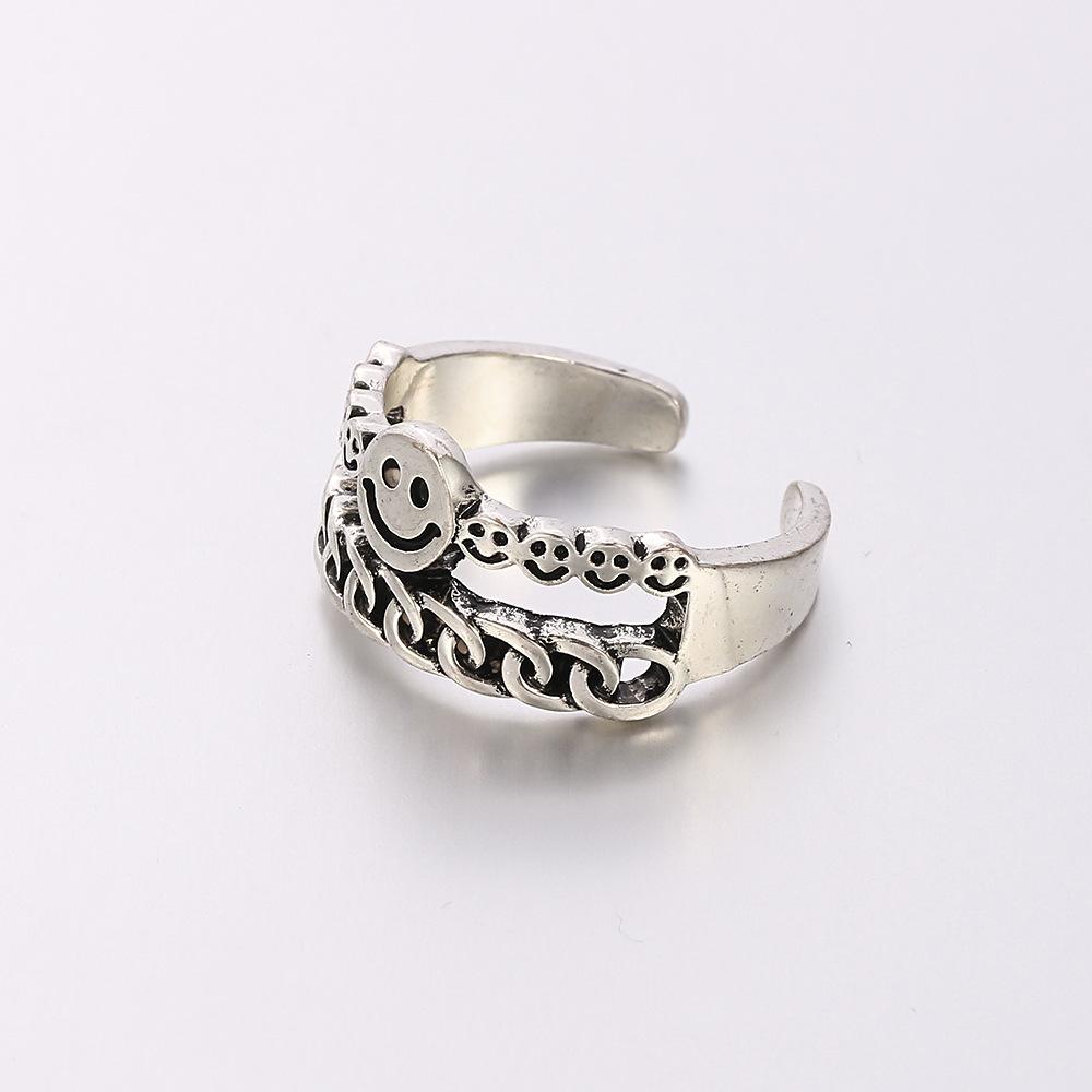 Smiley Face Twist Open Ring Old Design Open Ring Jewelry