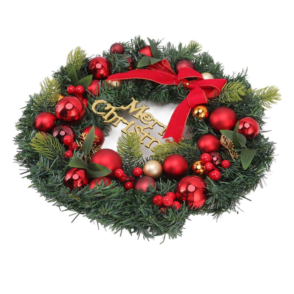 Weihnachtskranz mit galvanisierter Kugel Eisen und Kunststoff Haustürschmuck für Zuhause Shopping